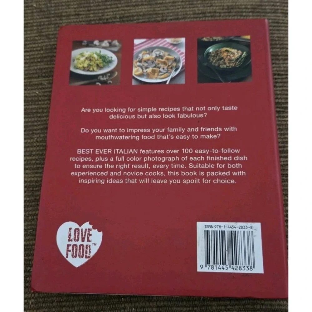 BEST‎ EVER ITALIAN COOKBOOK By Parragon Over 100 Essential Recipes NEW